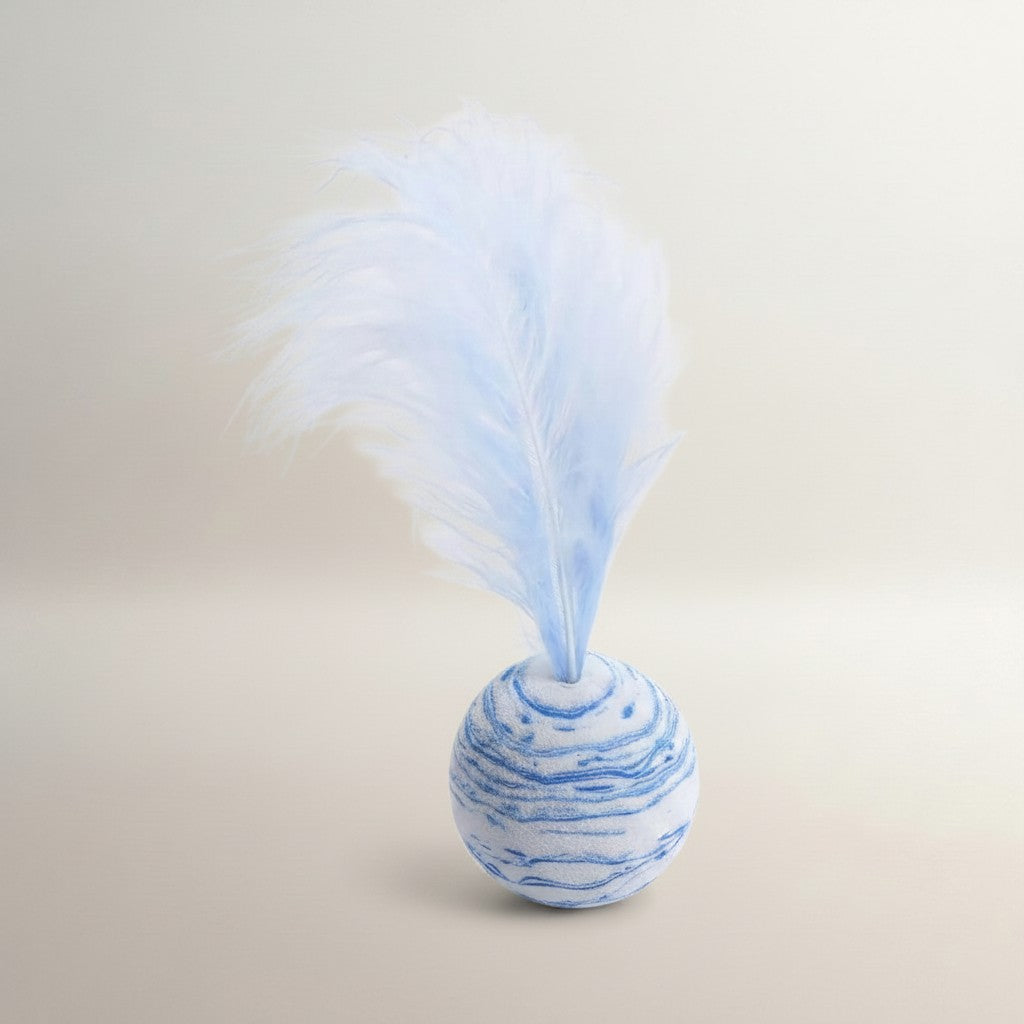 Cat & Dog Star Feather Ball Toy