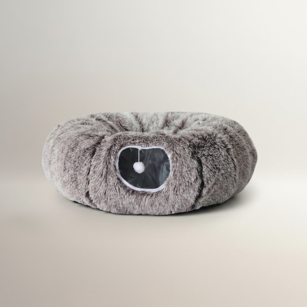 Donut Plush Cat Tunnel – Cozy, Washable Bed for Sleeping & Playing Kittens