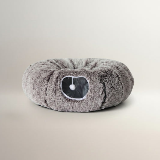 Donut Plush Cat Tunnel – Cozy, Washable Bed for Sleeping & Playing Kittens