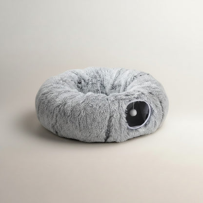 Donut Plush Cat Tunnel – Cozy, Washable Bed for Sleeping & Playing Kittens